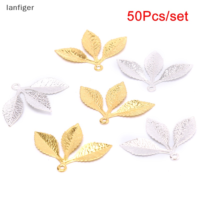 Set 50 Phụ Kiện Nối Lá Kim Loại Làm Trang Sức DIY