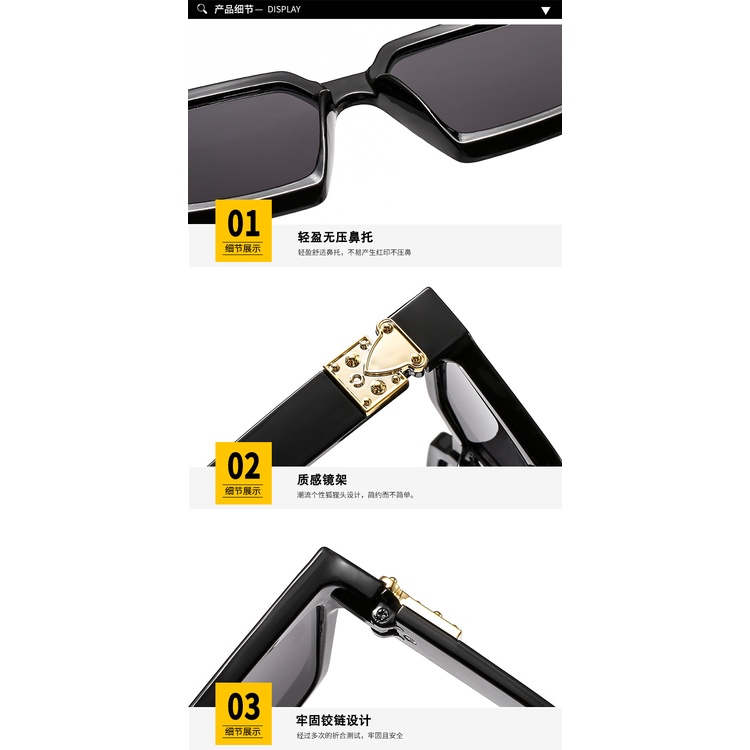 Kính Mát Gọng Vuông Lớn Phong Cách Âu Mỹ Thời Trang Cho Nữ