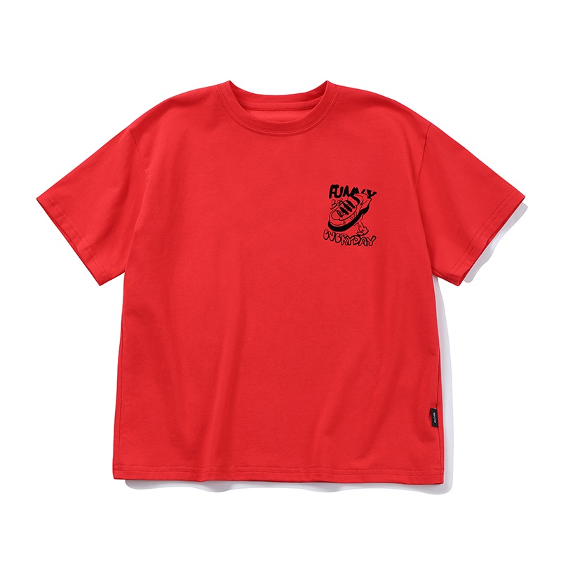 Áo Thun 100% Cotton Tay Ngắn Cổ Tròn Dáng Rộng In Hình Thời Trang Cho Bé 2-14 Tuổi Baby Tee