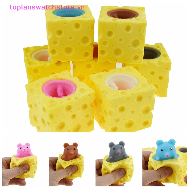 Đồ Chơi Nắn Bóp Giúp Giải Tỏa Căng Thẳng Hình Chú Chuột Và Phô Mai Đáng Yêu