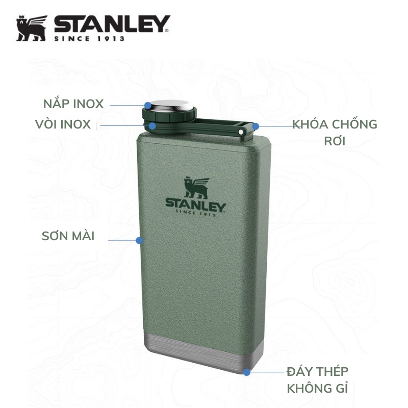 BÌNH ĐỰNG RƯỢU CẮM TRẠI DÃ NGOẠI STANLEY 128ML 236ML