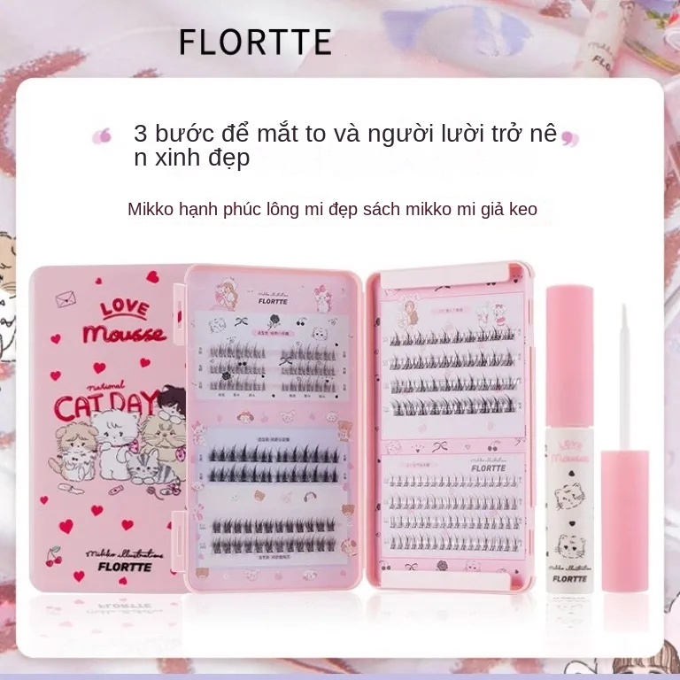 Flortte Lông Mi Giả Dạng Cuốn Sách In Hoa Lolia Mikeo Dành Cho Học Sinh Nữ Sinh
