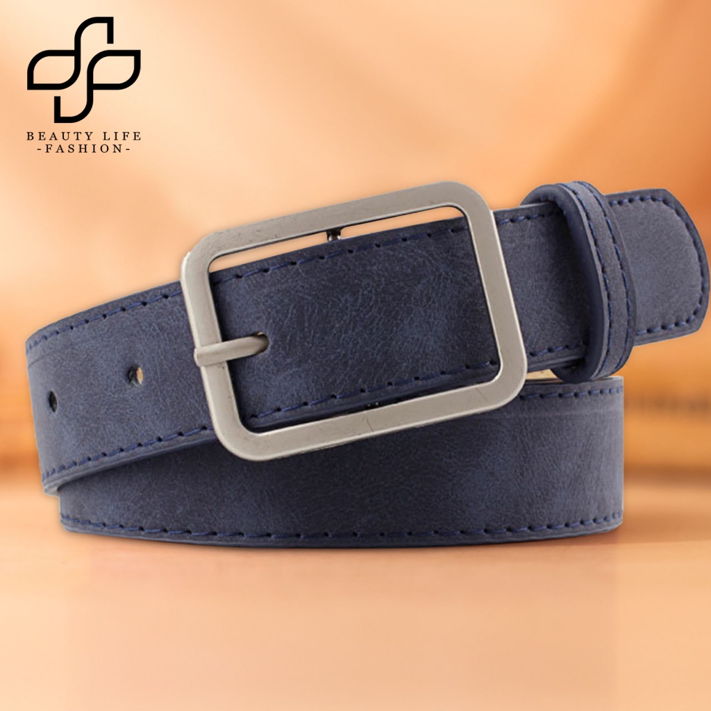 Beautylife Thắt Lưng Khóa Vuông Chống Mài Mòn Không Phai 5 Màu Thời Trang Công Sở