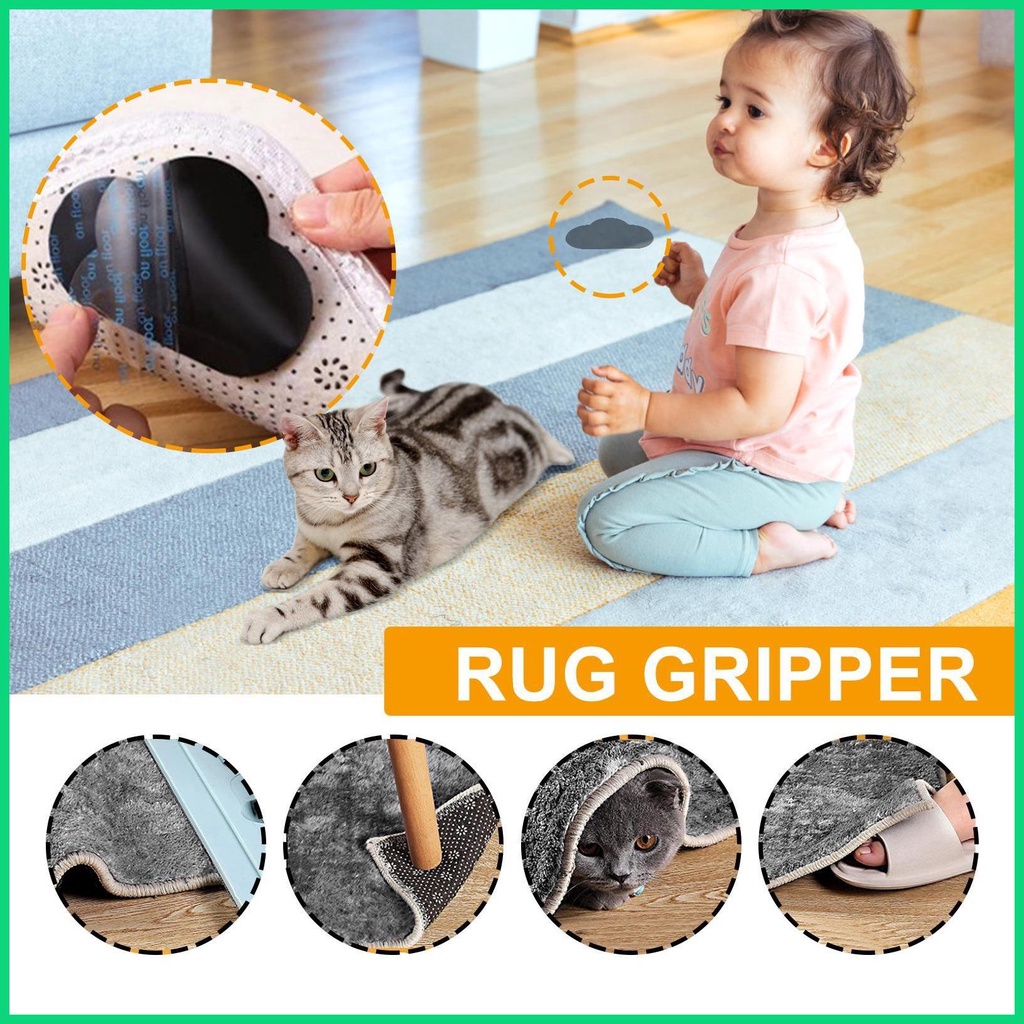 Set 16 Miếng Dán Hai Mặt Chống Trượt Cho Thảm Trải Sàn