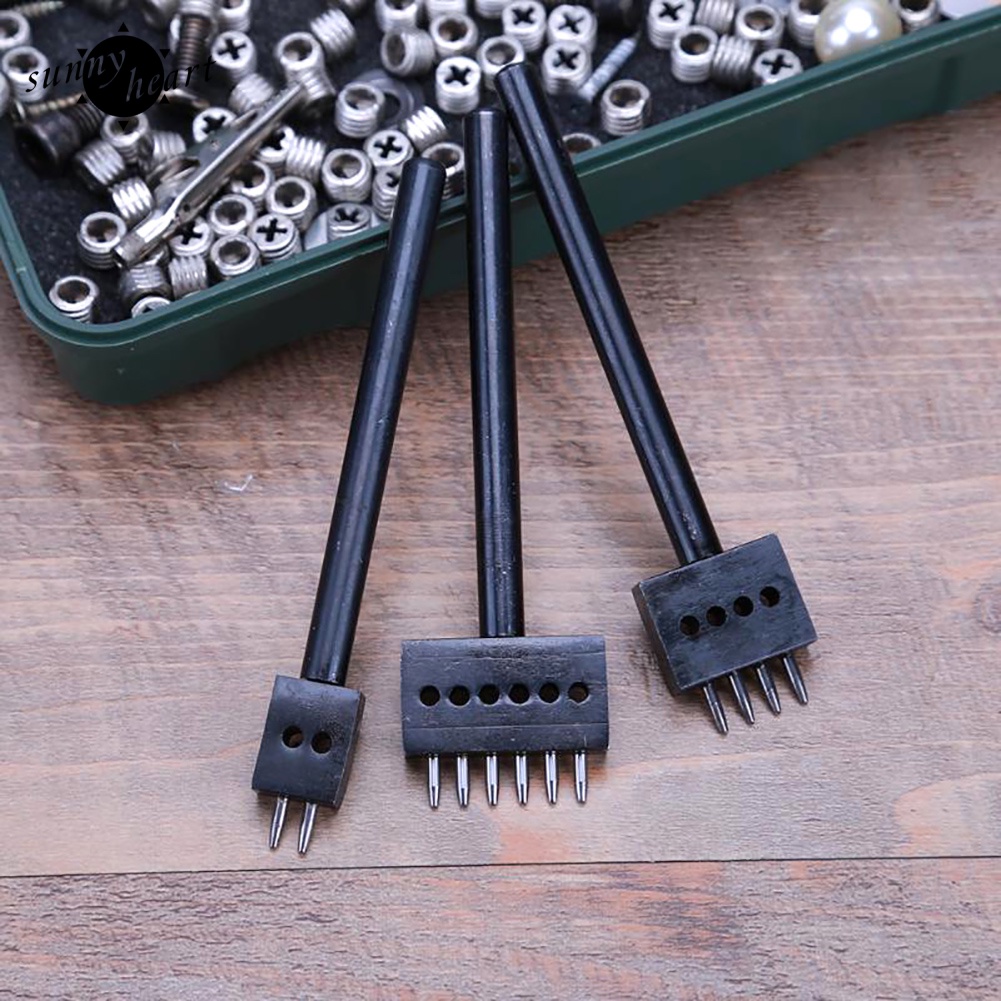 Dụng Cụ Đục Lỗ Vải Da 4mm 2 4 6 Răng DIY