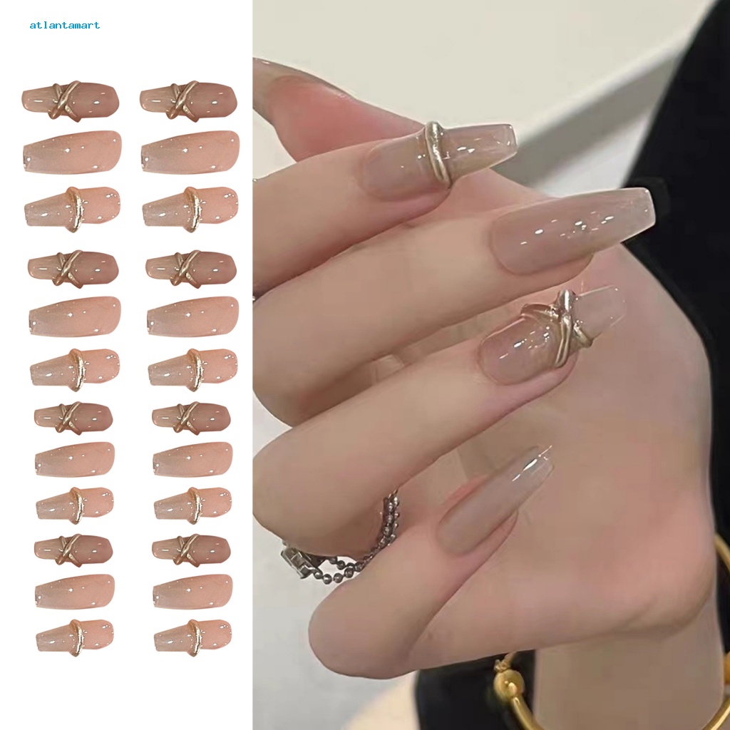 Túi Đựng Đồ Dùng Cao Cấp Tiện Dụng| 1 Bộ Móng Tay Giả Độ Bóng Cao Che Phủ Cao Hiệu Ứng Visual Effect Kèm Keo Dán Cho Salon