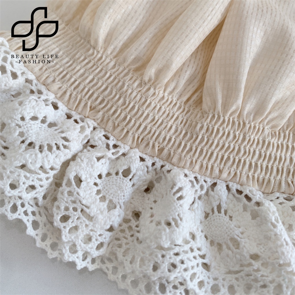 Mũ Cotton Rộng Vành Màu Trơn Cột Dây Chống Nắng Thời Trang Mùa Hè Xinh Xắn Cho Bé Sơ Sinh