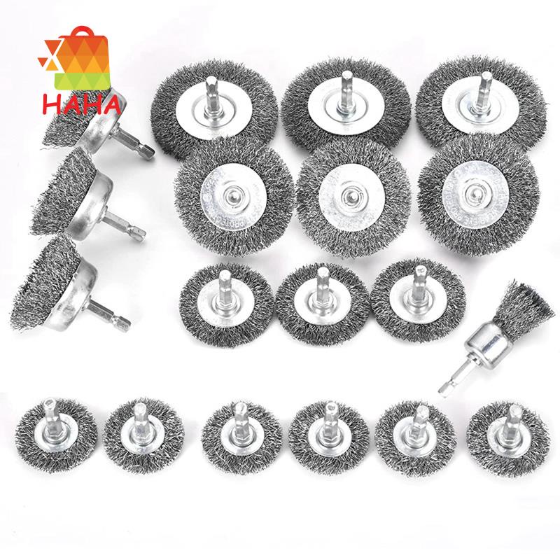 Bàn Chải Dây Điện Đầu Lục Giác 1 / 4 Inch 19 Mảnh Gắn Máy Khoan Tiện Dụng