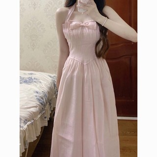 Đầm Hai Dây Dáng Dài Ôm Eo Phong Cách Pháp Thời Trang Cao Cấp Quyến Rũ Cho Nữ