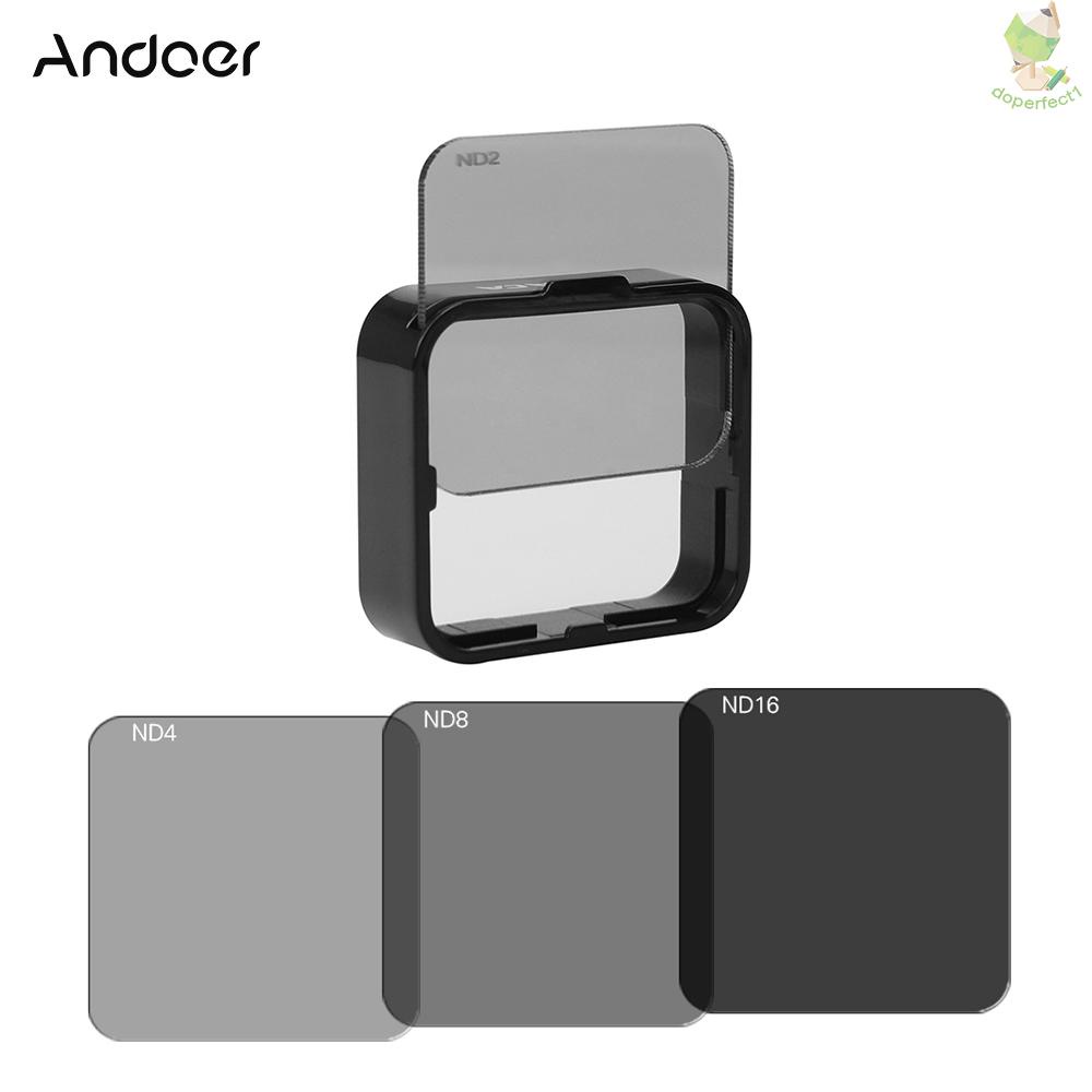 Andoer Square ND Lens Filter Protector Kit Set(ND2/ND4/ND8/ND16) Replacement for  4/3+/3 w/ Mounting Frame Holder   Came-6.5