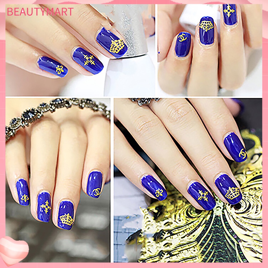 Bộ 12 Miếng Dán Móng Tay Mini Trọng Lượng Nhẹ In Họa Tiết Giáng Sinh