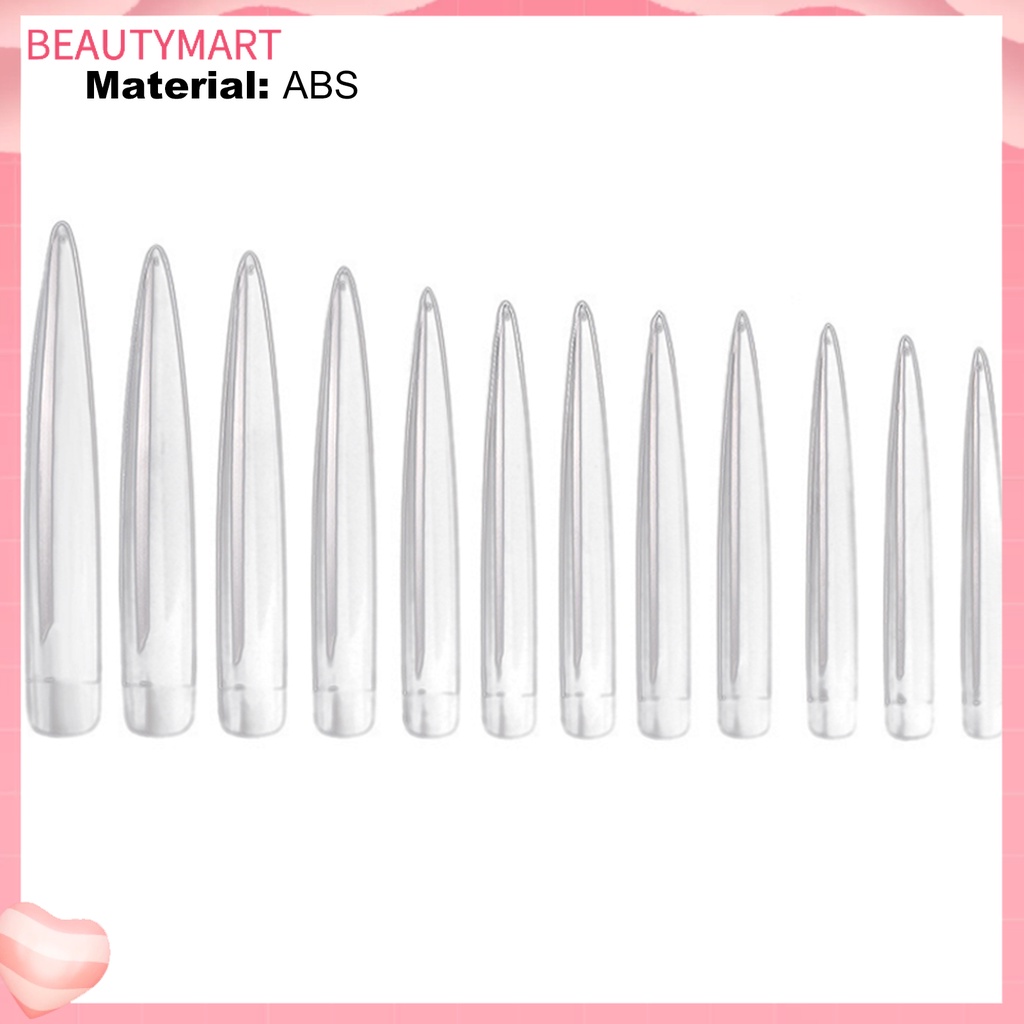 Túi 120 Móng Tay Giả Nối Dài Bằng Nhựa ABS Mỏng Tự Nhiên Cho Salon
