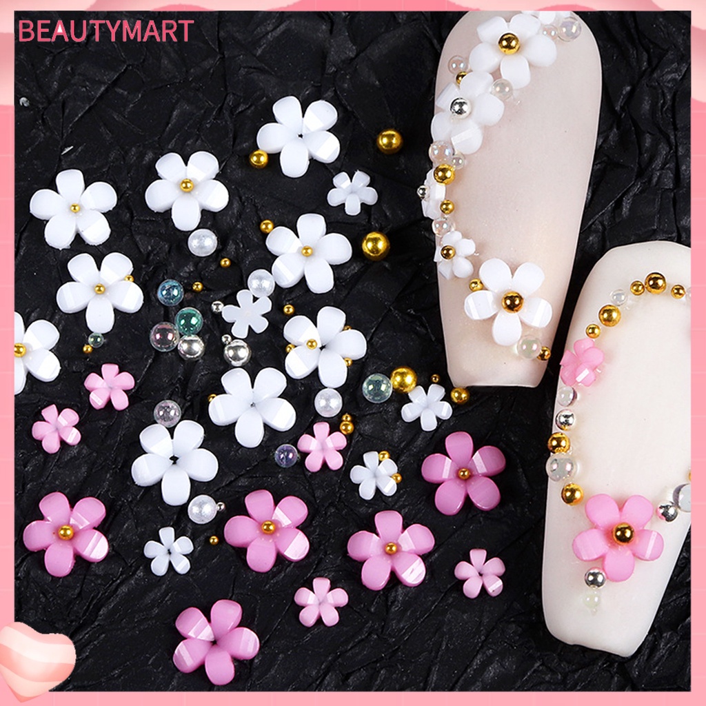 Hộp 6 Ngăn Đựng Hoa Trang Trí Móng Tay Nghệ Thuật Bằng Nhựa Resin Nhỏ Gọn Sành Điệu