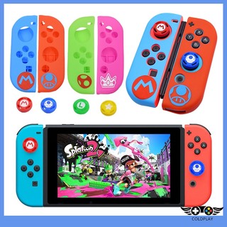 Dành cho nintendo switch joycon solft vỏ silicon có ngón tay cái mũ ns bộ điều khiển tay cầm joy-con bao phụ kiện trò chơi