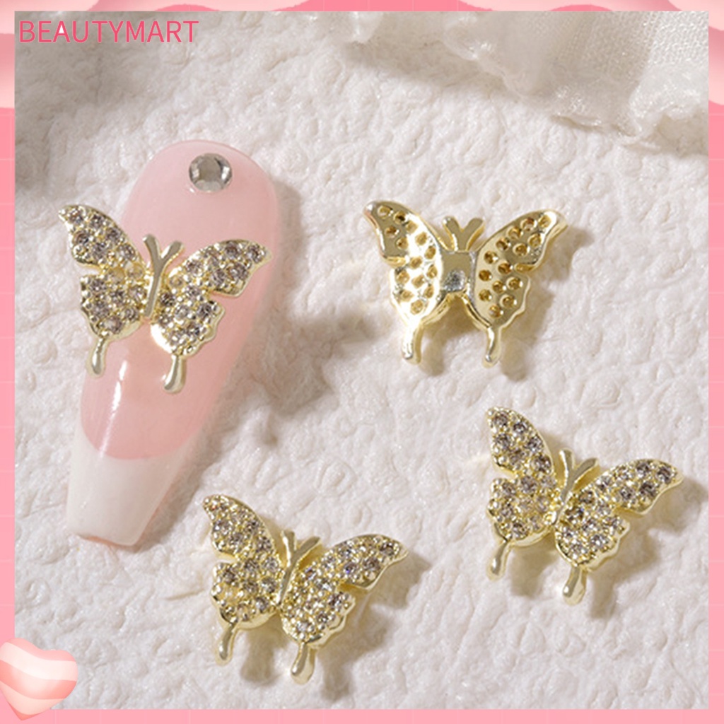 Phụ Kiện Trang Trí Móng Tay Chống Rơi Hình Bướm Sang Trọng DIY