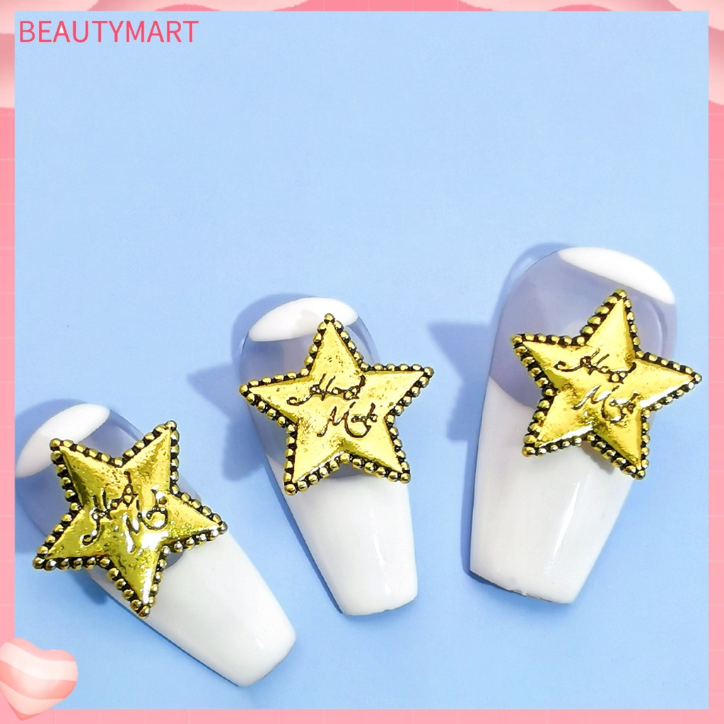 Túi 10 Phụ Kiện Trang Trí Móng Tay Nghệ Thuật Hình Hoa 3D Bằng Hợp Kim Chống Rỉ Sét DIY