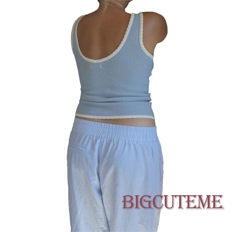 Áo Tank Top Không Tay Cổ Chữ V Thời Trang Mùa Hè Sành Điệu Cho Nữ