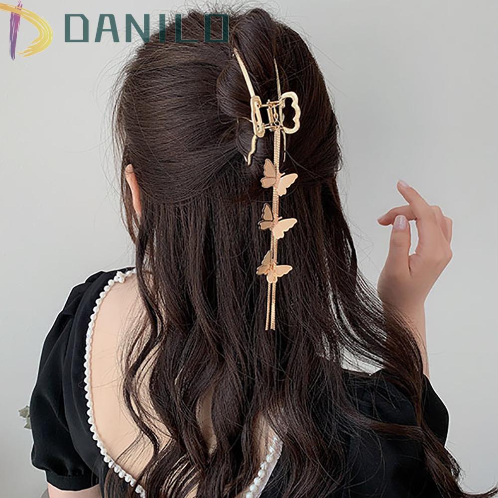 Kẹp Tóc Hình Bướm Bằng Hợp Kim Phong Cách Vintage Thanh Lịch Dành Cho Nữ