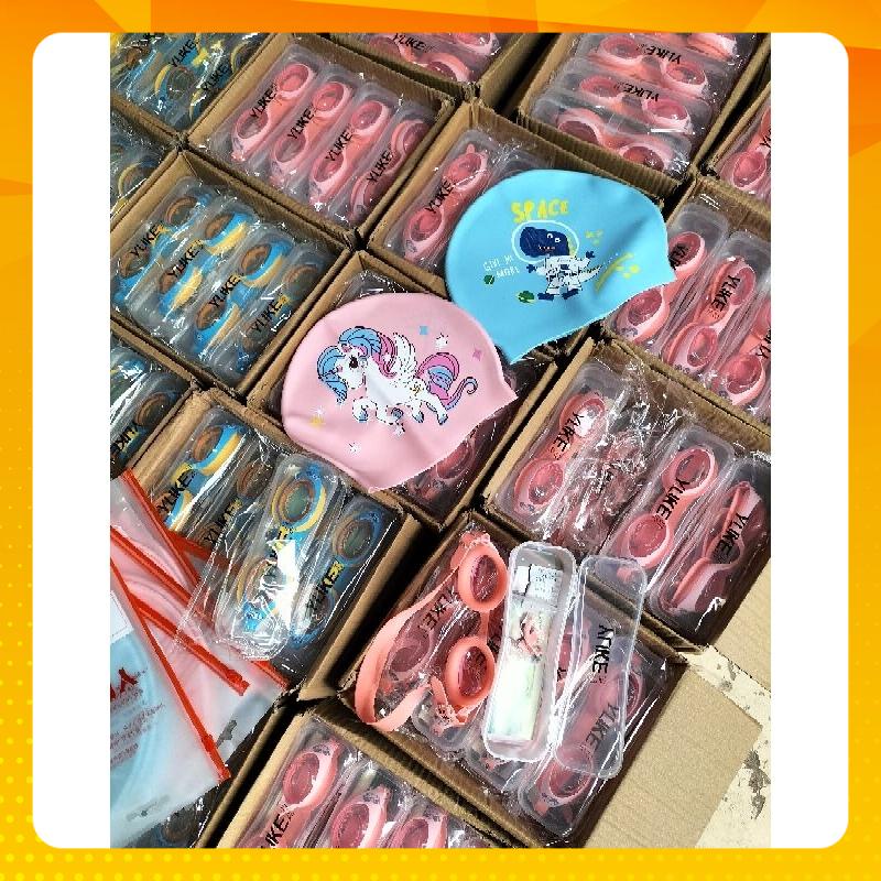 Combo kính bơi trẻ em cao cấp YLIKE chính hãng Full box, chống sương mù, chống nước