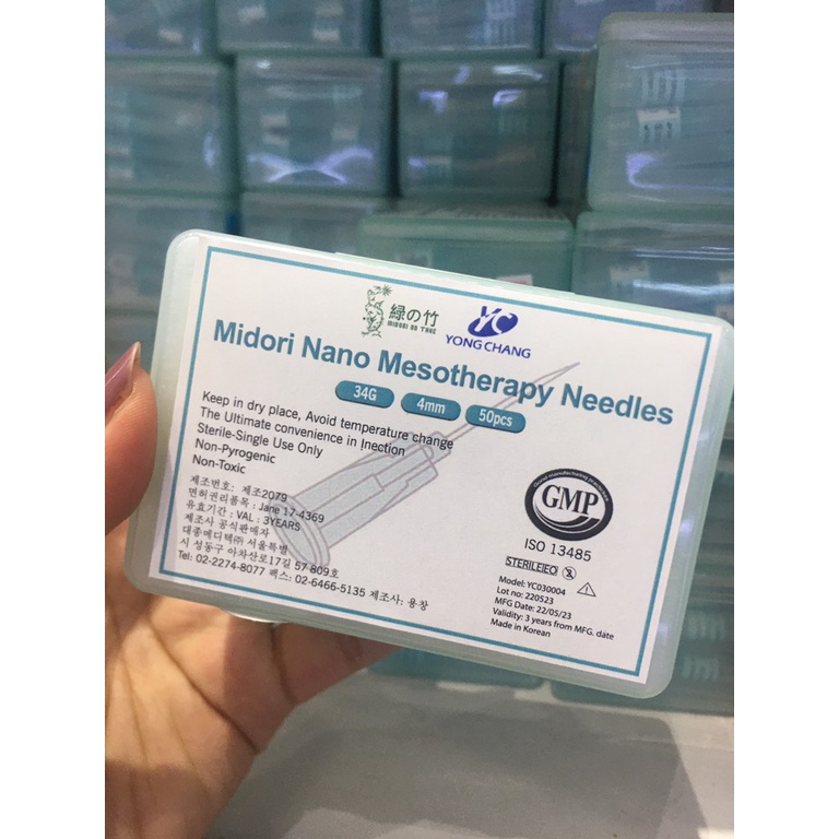 Sharp Mesotherapy Needles - Đầu kim tiêm meso 34G 4mm Hàn Quốc tiêm prp căng bóng cá hồi