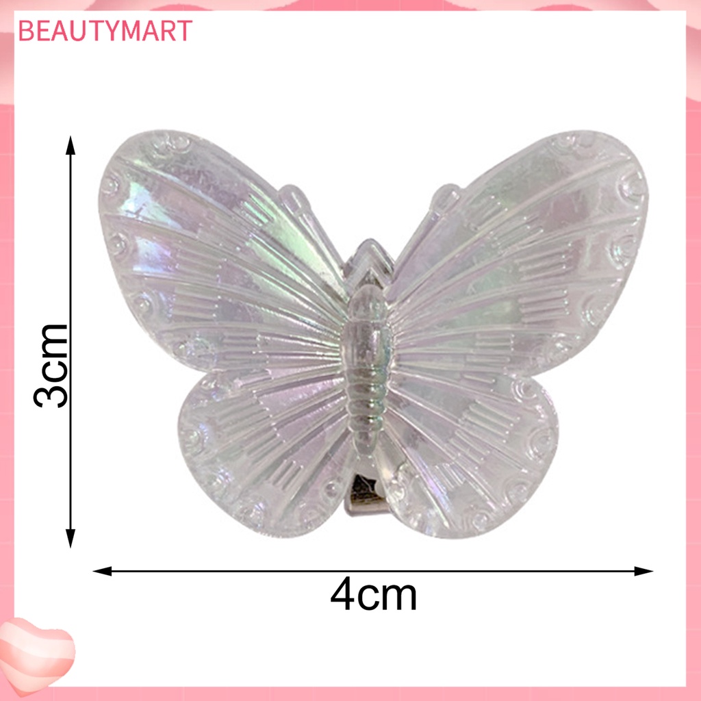 Kẹp Tóc Trong Suốt Tạo Hiệu Ứng 3D Độ Bóng Cao Trang Trí Tóc Mùa Hè