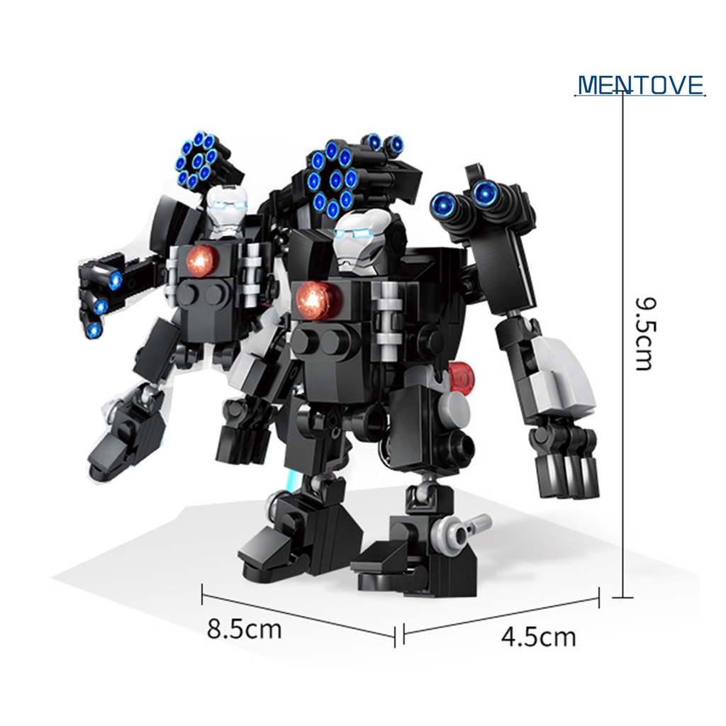 [MT] Đồ Chơi Lắp Ráp Đồ trang trí Chiến Binh Mecha Bằng Nhựa Màu Đen Có Khớp Cử Động Được DIY Làm Quà Tặng Cho Bé