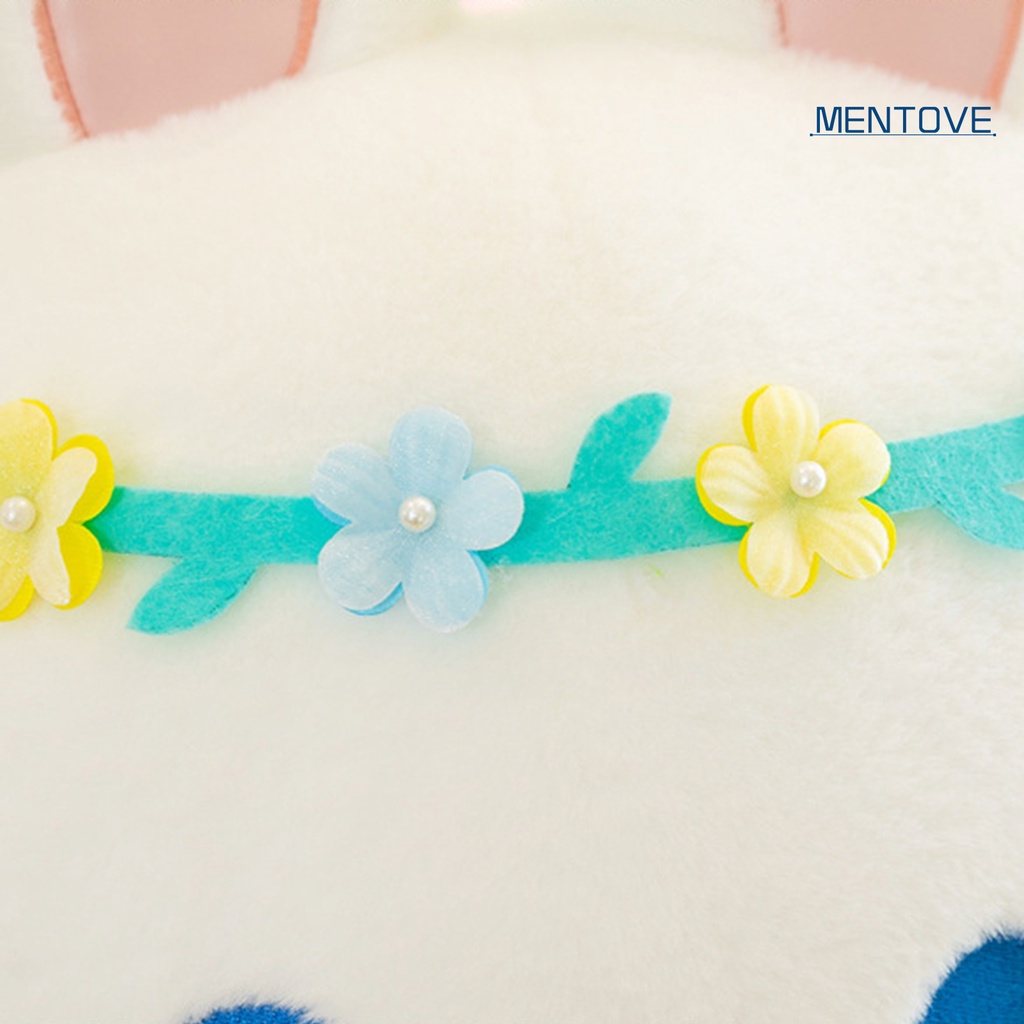 Thỏ Nhồi Bông 45cm Đeo Cổ Phối Ren Dễ Thương Dùng Làm Quà Tặng