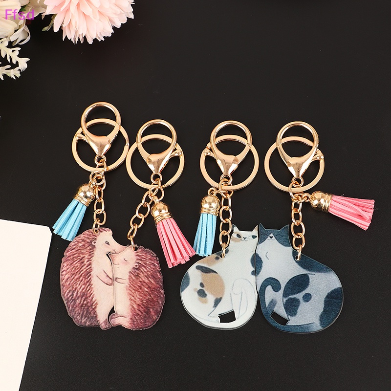 {Ffsd} - Móc Khóa Mặt Dây Chuyền Hình Chú Mèo Otters Kết Hợp Cá Nhân Hóa * Bán Chạy