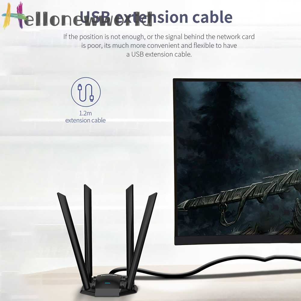 Bộ ChuyểN ĐổI WiFi COMFAST CF-WU785AC 1300M, USB 3.0 4 Ăng-Ten