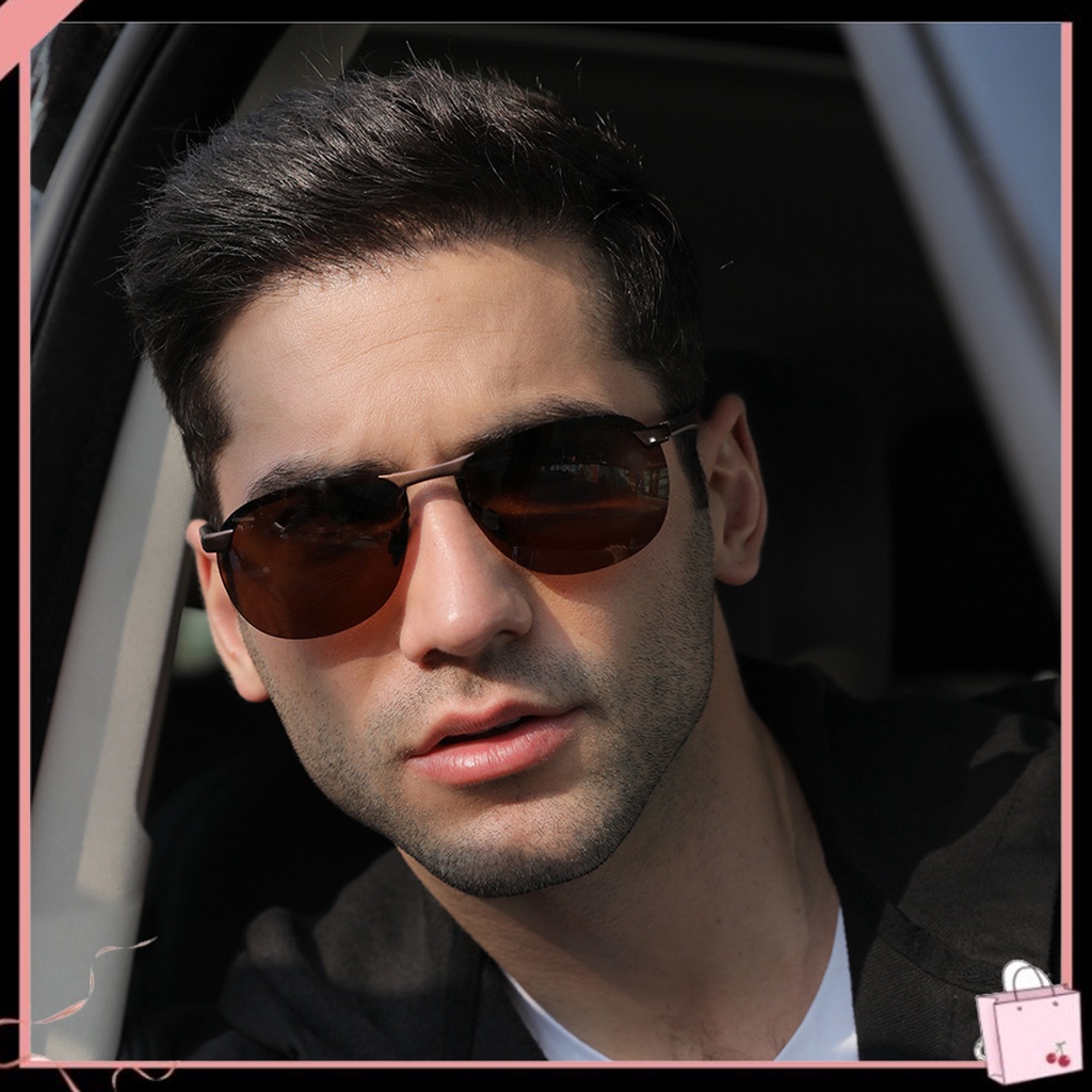 Kính Mát Phân Cực Chống Tia UV Hình Chữ Nhật Thời Trang Mùa Hè Cho Nam