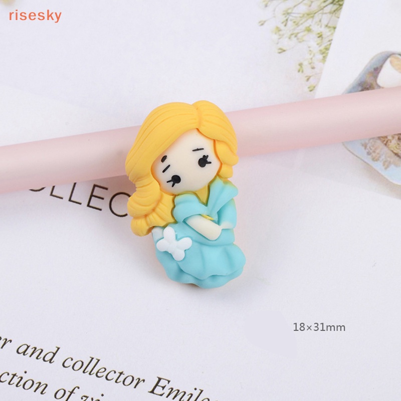 Set 10 Tấm Dán Đế Phẳng 7 Kiểu Hoạt Hình Công Chúa Dễ Thương Trang Trí Sổ Tay DIY