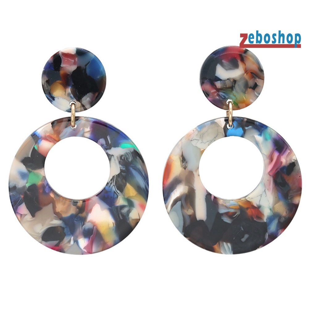 Khuyên Tai Hình Tròn Rỗng Phong Cách Vintage Cho Nữ