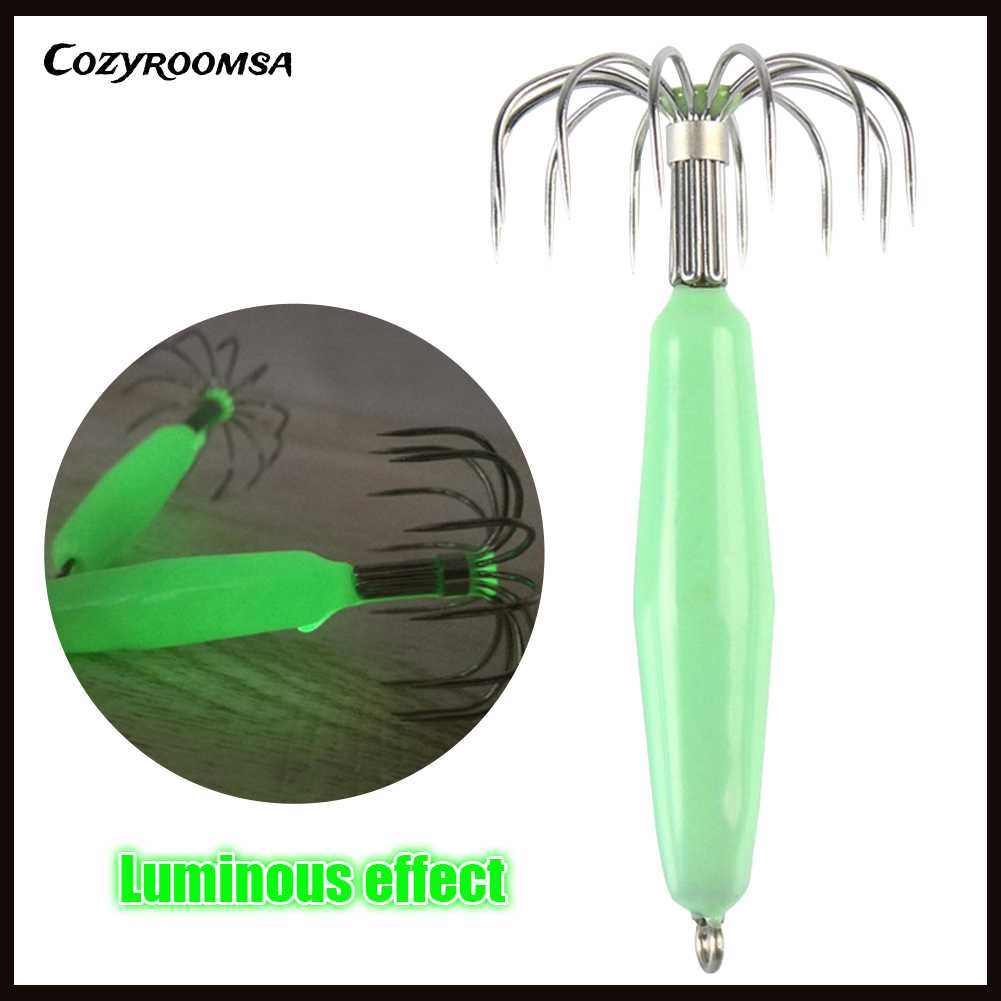 Bộ 12 Móc Câu Hình Con Mực Phát Quang