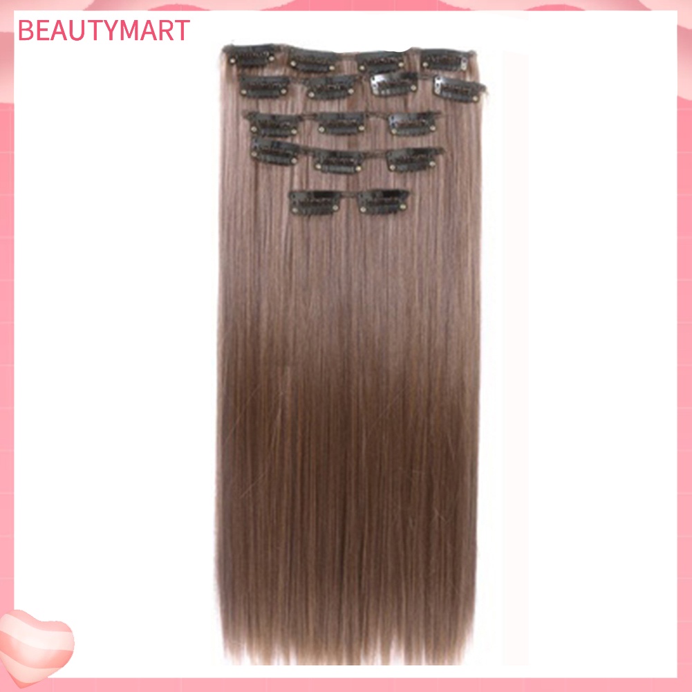 Bộ Tóc Giả Dài / Xoăn / Thẳng Kèm 16 Kẹp Thời Trang Dành Cho Nữ