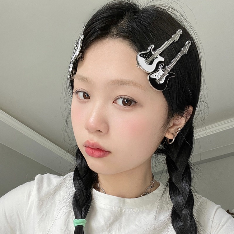 Kẹp Tóc Bên Hông Y2k Phong Cách Rock Punk Cổ Điển Mát Mẻ Cho Nữ