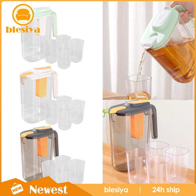 Bình Đựng Trà / Cà Phê Kín Khí Trong Suốt Kèm 4 Cốc