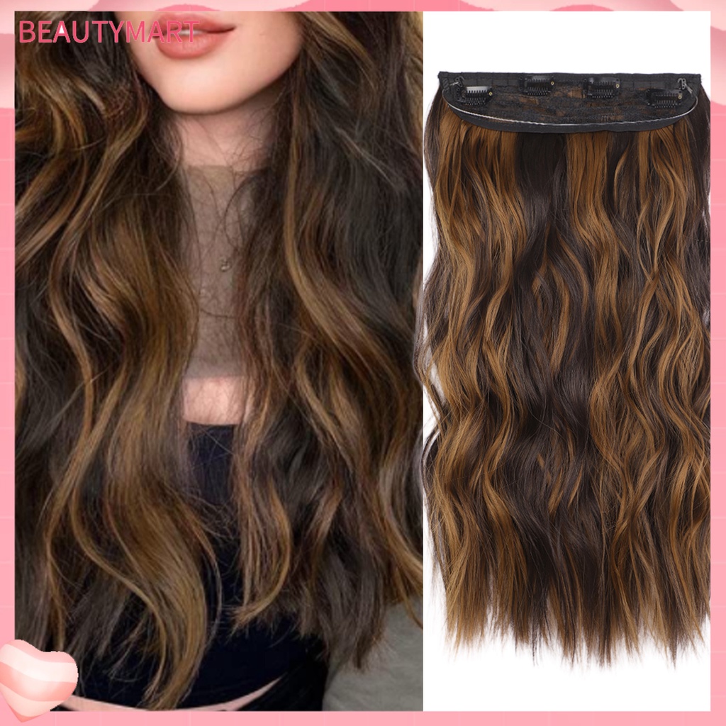 Bộ Tóc Giả Xoăn Dài Bằng Sợi Lụa Tự Nhiên Điều Chỉnh Được Nhiệt Độ Cao Dành Cho Nữ