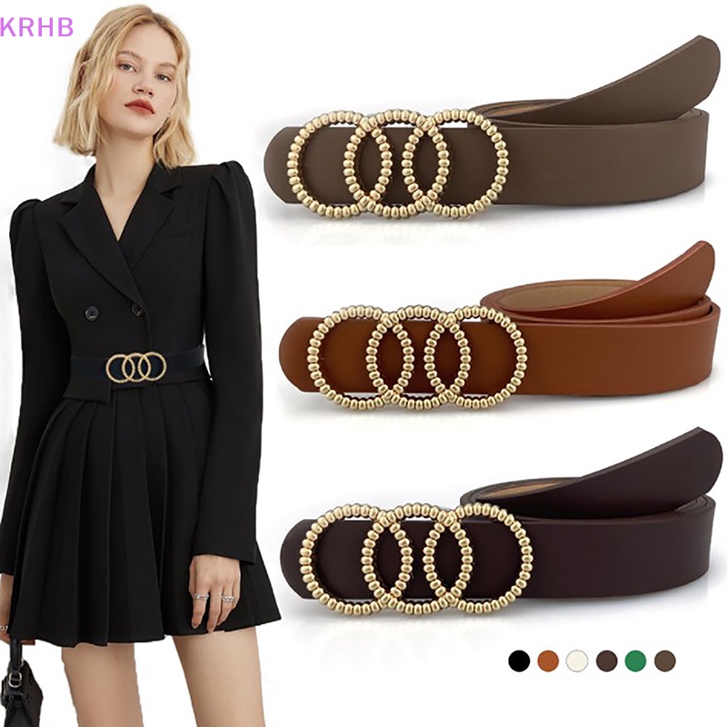 Thắt Lưng Khóa Tròn Phong Cách Gothic Punk Dễ Phối Đồ Dành Cho Nữ Mới