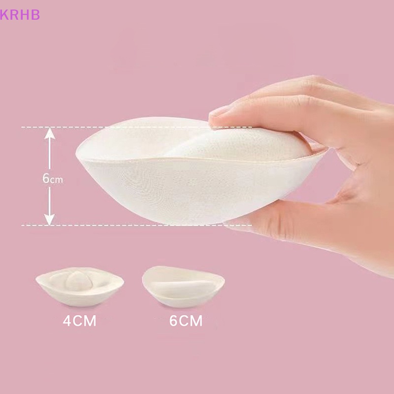 1 Cặp Miếng Đệm Ngực Bằng Latex Thoáng Khí Có Thể Tháo Rời KRHB 4cm / 6cm Mới