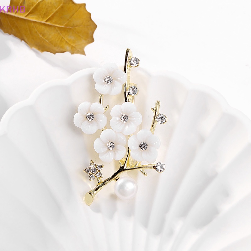 Trâm Cài Áo Hình Hoa Mận Đính Đá Thời Trang Mới