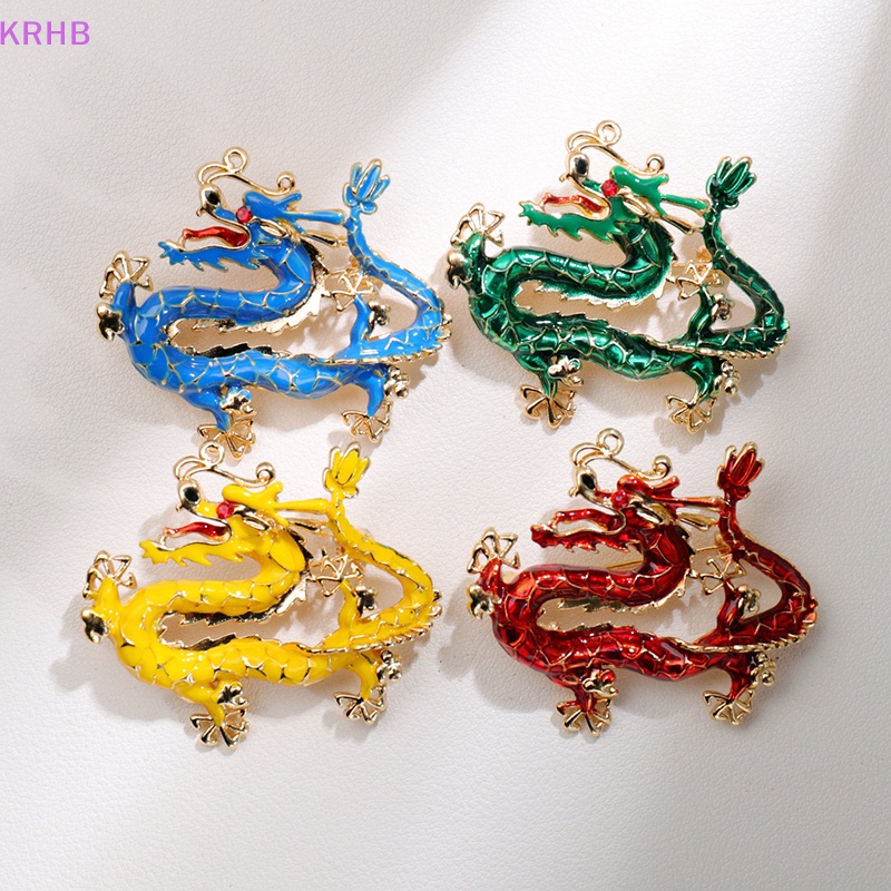 Trâm Cài Áo Hình Rồng Tráng Men Thời Trang Mới