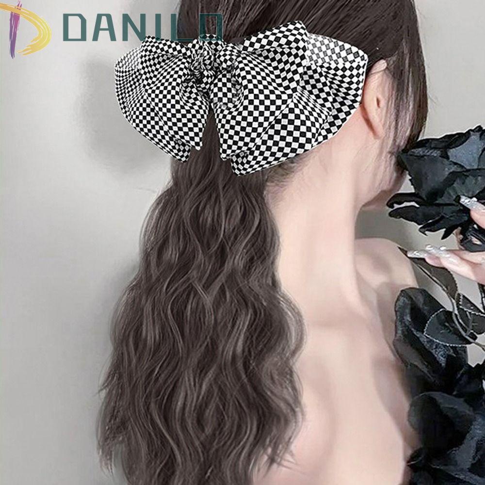 Kẹp Tóc Đuôi Ngựa Giả Thắt Nơ Thời Trang Cho Nữ