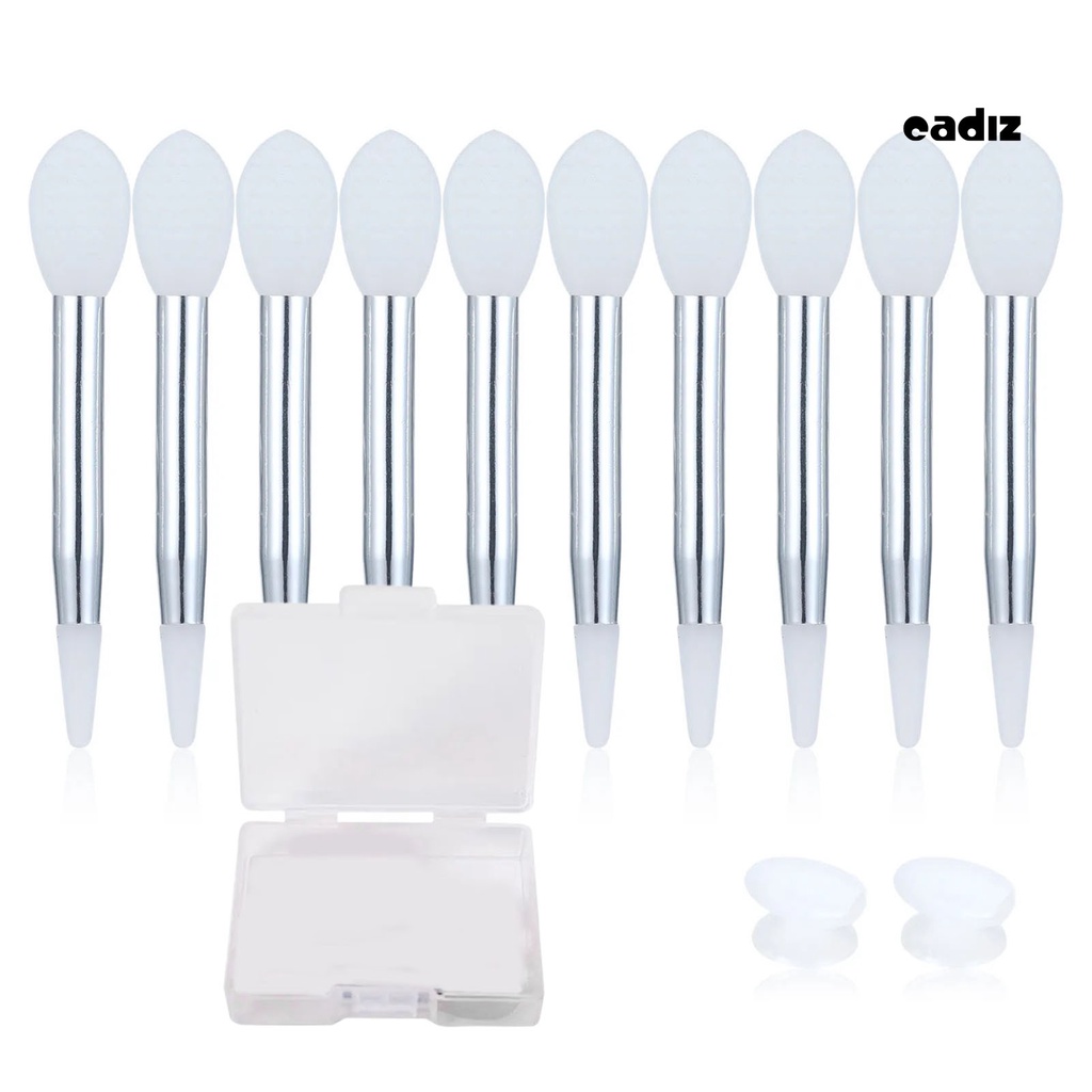 Set 10 Cọ Tô Son Dưỡng Môi Đầu Tròn Bằng Silicone Tiện Dụng