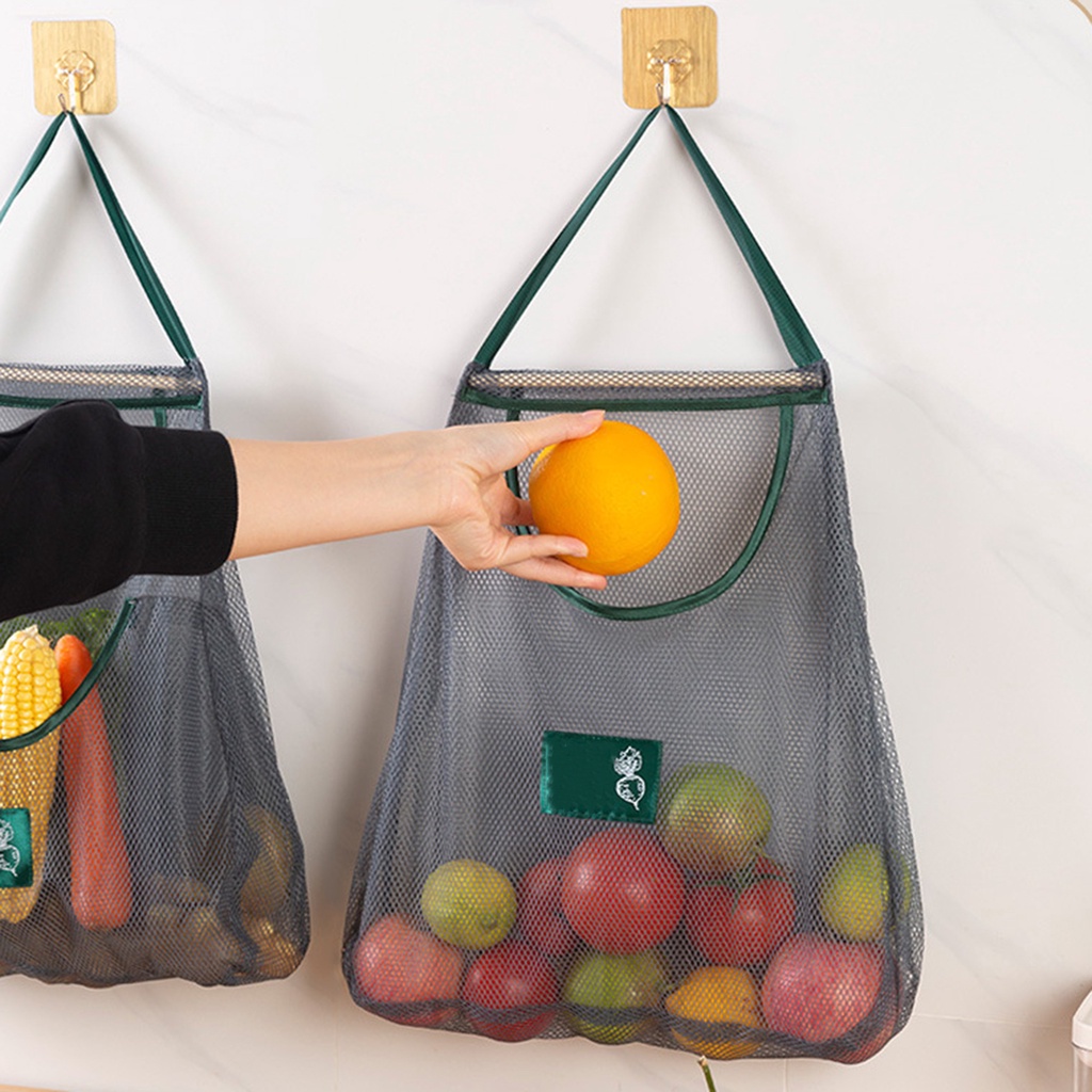 Túi Lưới Đựng Trái Cây Có Tay Cầm Thoáng Khí Chịu Tải Mạnh