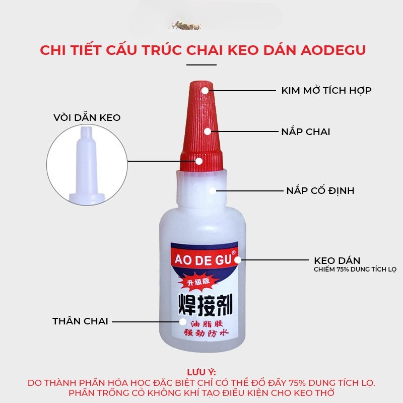 Keo Dán Đa Năng Siêu Dính Mọi Chất Liệu Cực Mạnh - Dán Gỗ Thuỷ Tinh Kim Loại Sắt Gốm Sứ Nhựa Vải - Mẫu Mới 2022 - Modeco cep