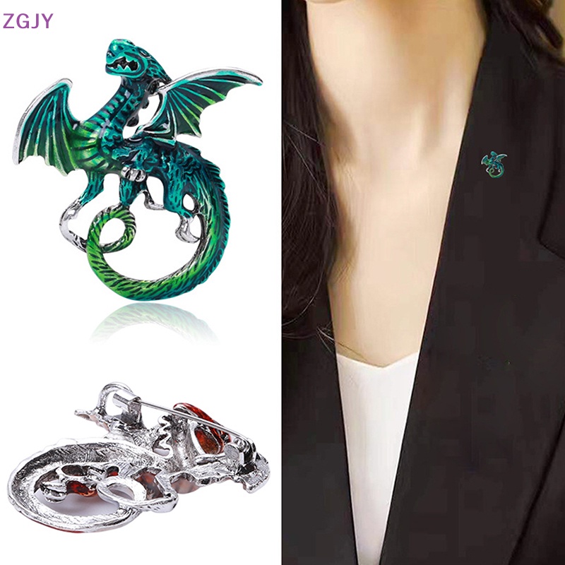 Trâm Cài Áo Hình Rồng Tráng Men Vintage Cho Nữ Mới