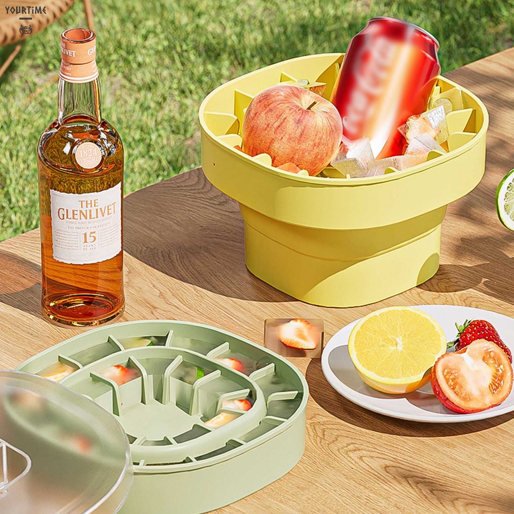 Xô Làm Đá Bằng Silicone Có Thể Xếp Chồng Lên Nhau