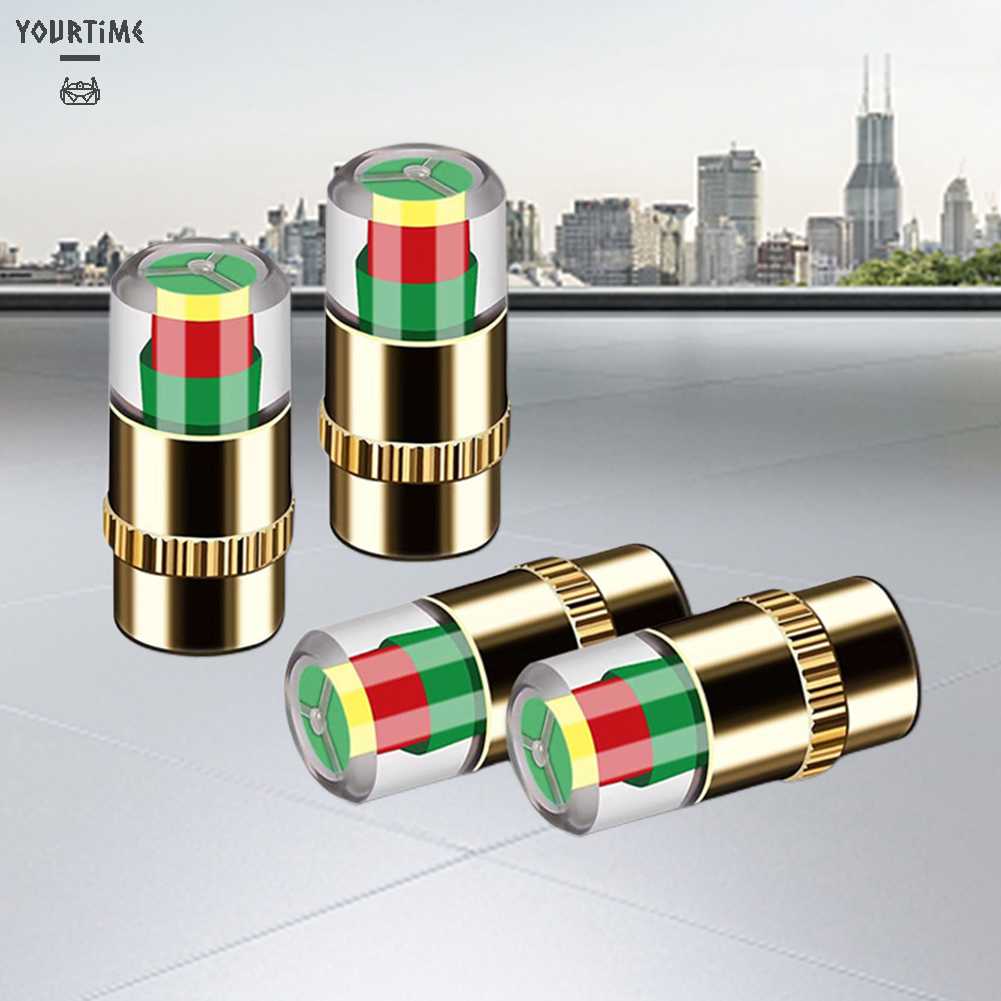 Set 4 Nắp Van Cảnh Báo Cho Bánh Xe Ô Tô