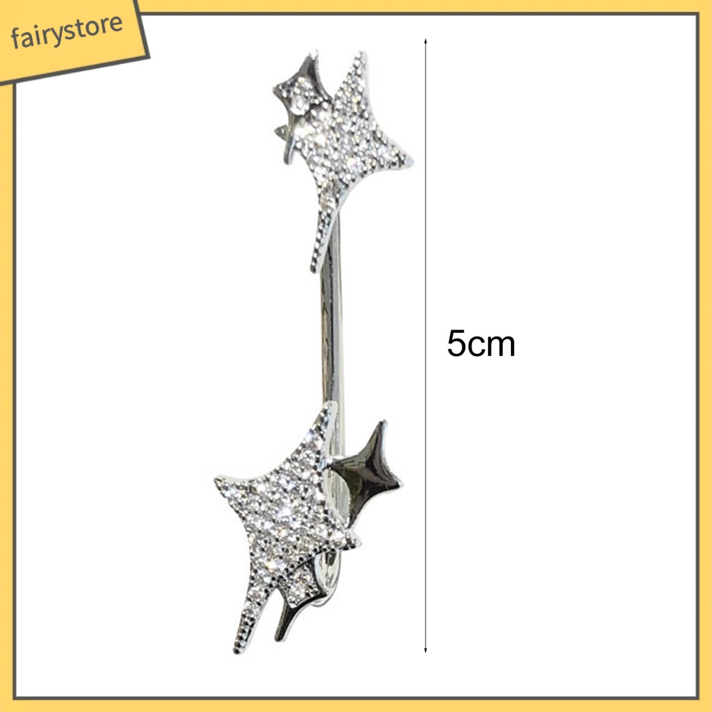 1 Khuyên Kẹp Vành Tai Đính Đá Giả Thời Trang Cho Nữ