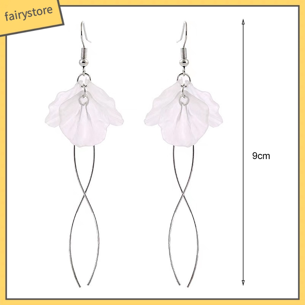 1 Đôi Bông Tai Tua Rua Hình Hoa Pha Lê Không Gây Dị Ứng Handmade Thời Trang Cho Nữ